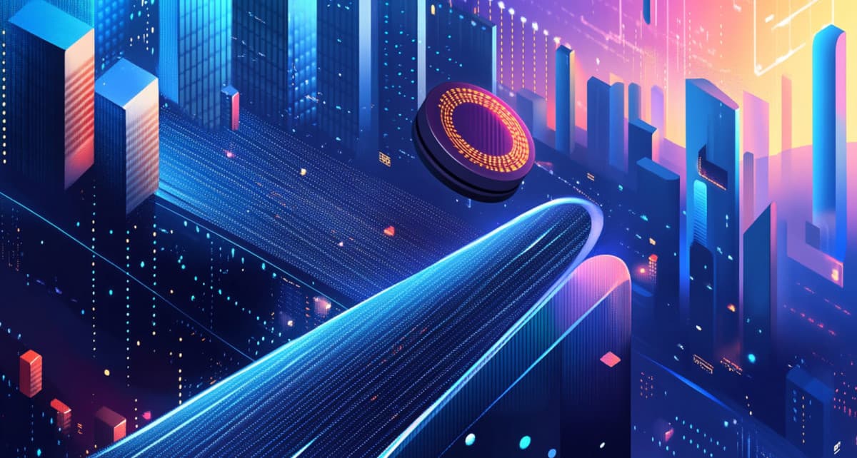 Abstract purple and blue digital background